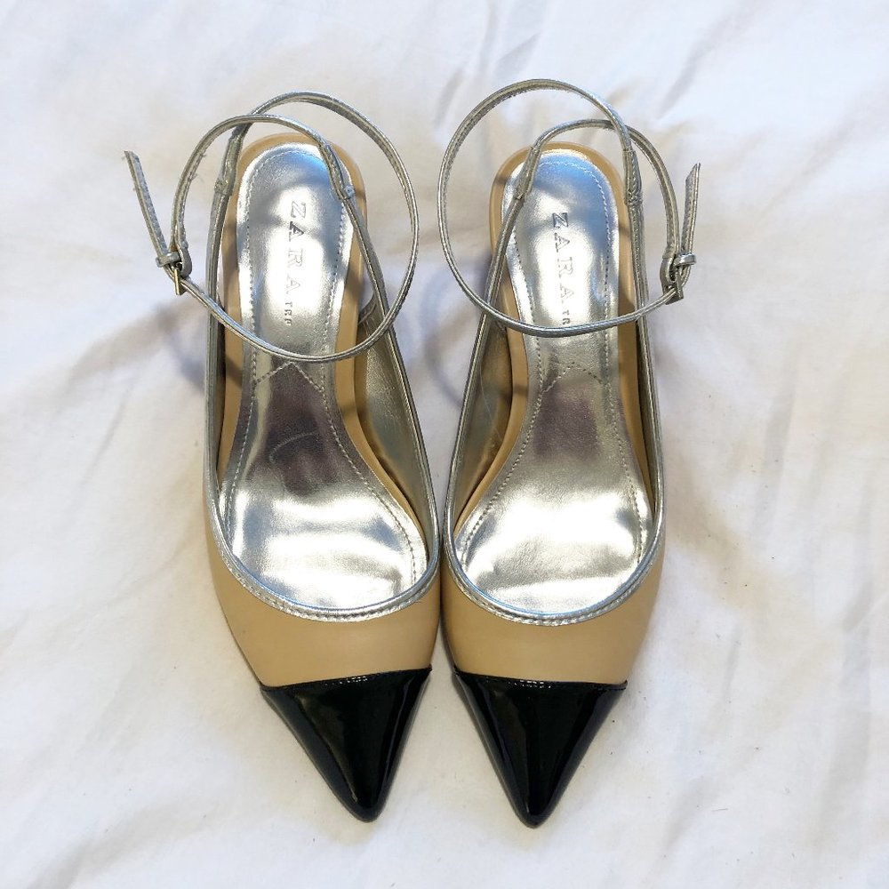 ZARA Cap Toe Heels - Sz. 6.5